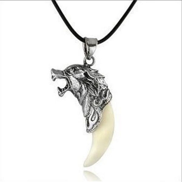 Tribal Wolf Tooth Statement Necklace